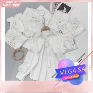 Áo Sơ Mi Trơn Chất Lụa Áo Sơ Mi Nữ Hot