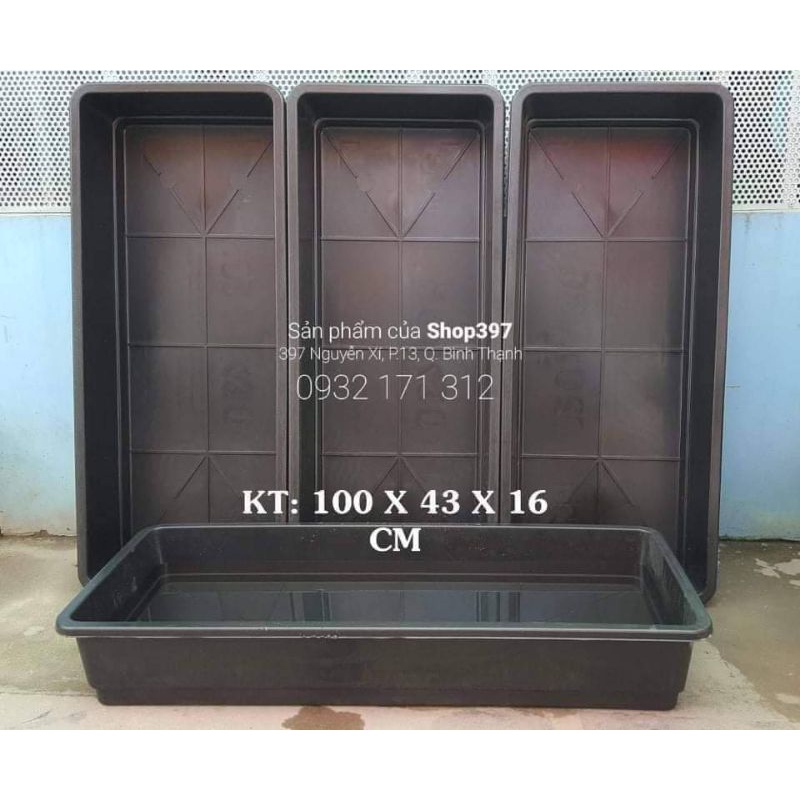 khây nhựa đen 1m x 43 x 16. d x r x c