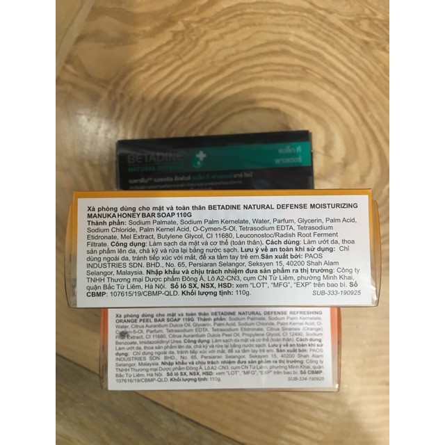 Xà phòng kháng khuẩn Betadine Natural Defense 110g | BigBuy360 - bigbuy360.vn