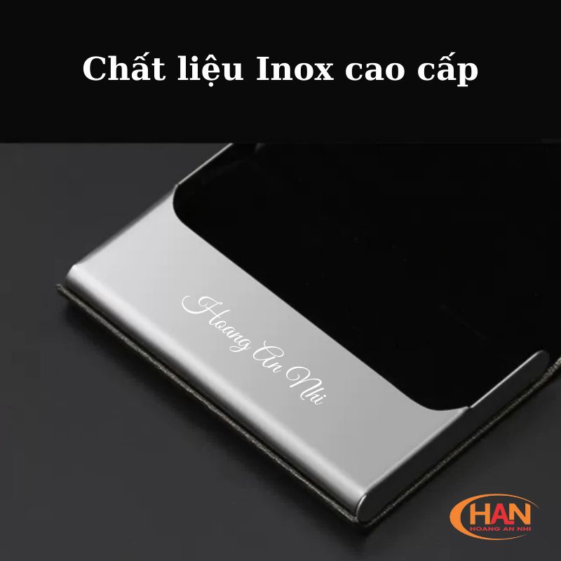 Ví đựng thẻ ATM, Namecard, card visit chất liệu PU kết hợp Inox M680