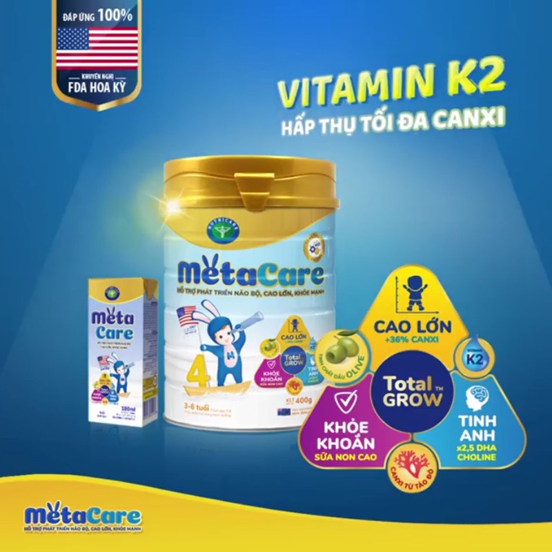 Sữa bột Nutricare Metacare 2 (400g)