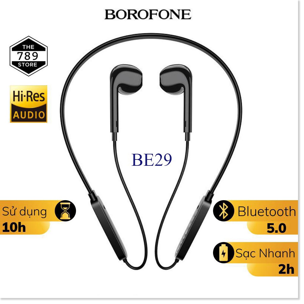 [HÀNG CHÍNH HÃNG]Tai Nghe Bluetooth BOROFONE BE29 Kiểu Dáng Thể Thao V5.0 Tai Nghe Bluetooth Quàng Cổ ,Nghe Nhạc Và Đàm | BigBuy360 - bigbuy360.vn