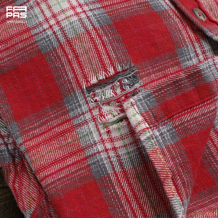 Áo Sơ Mi Nam Vải Dạ Flannel Chất Vải Mềm Mịn Sọc Kẻ Caro Chuẩn Form - FAPAS
