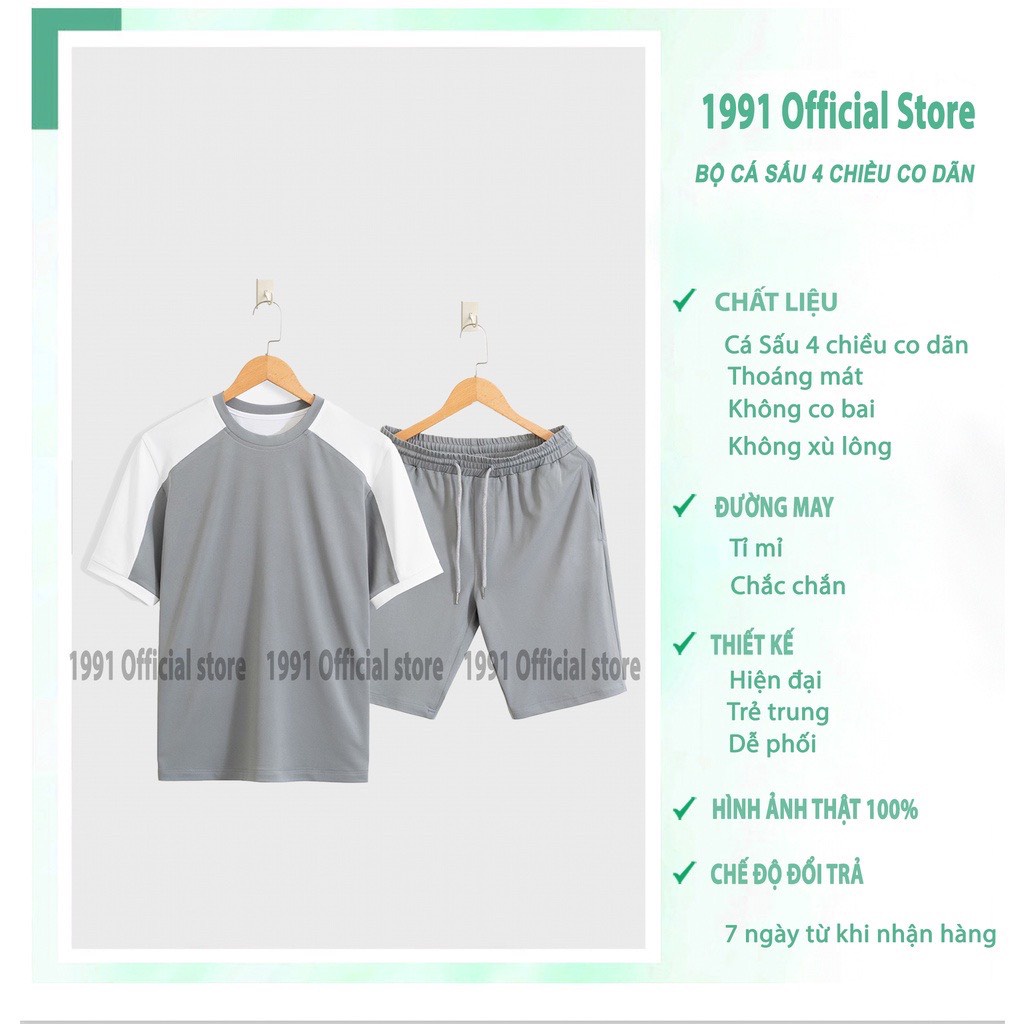 Bộ Hè Nam Thể Thao Phối Màu Tay Trẻ Trung Năng Động - BN321