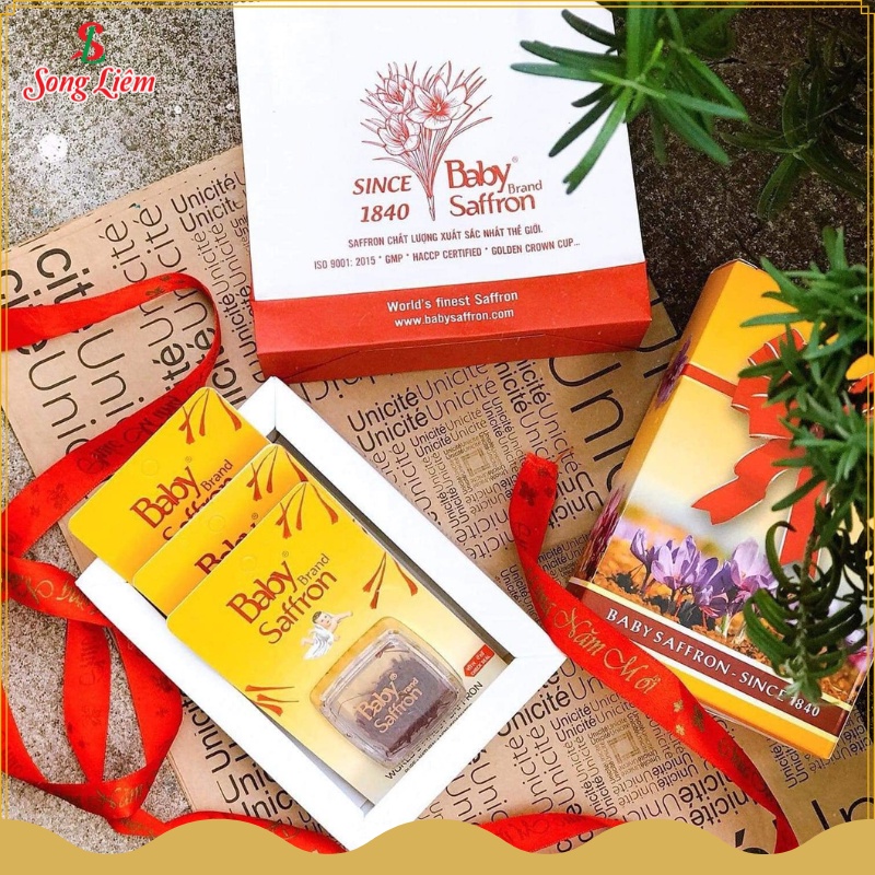 Saffron nhụy hoa nghệ tây BABY SAFFRON Ấn Độ chính hãng loại thượng hạng hộp 1gr