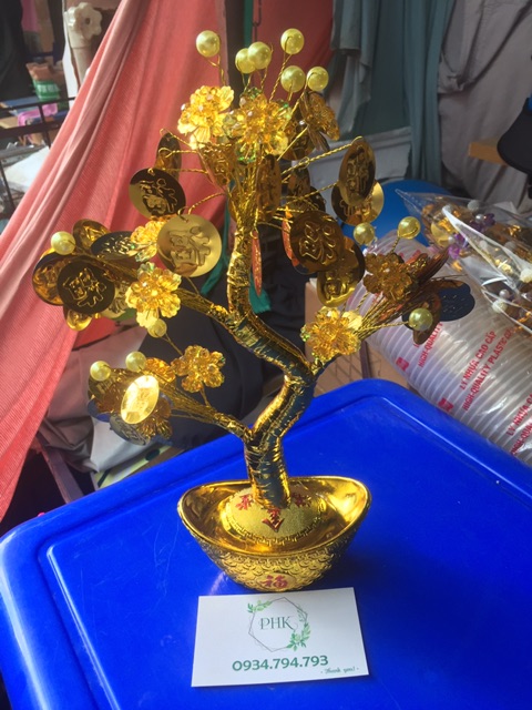 Cây tài lộc 35cm cành vàng lá ngọc phk shop
