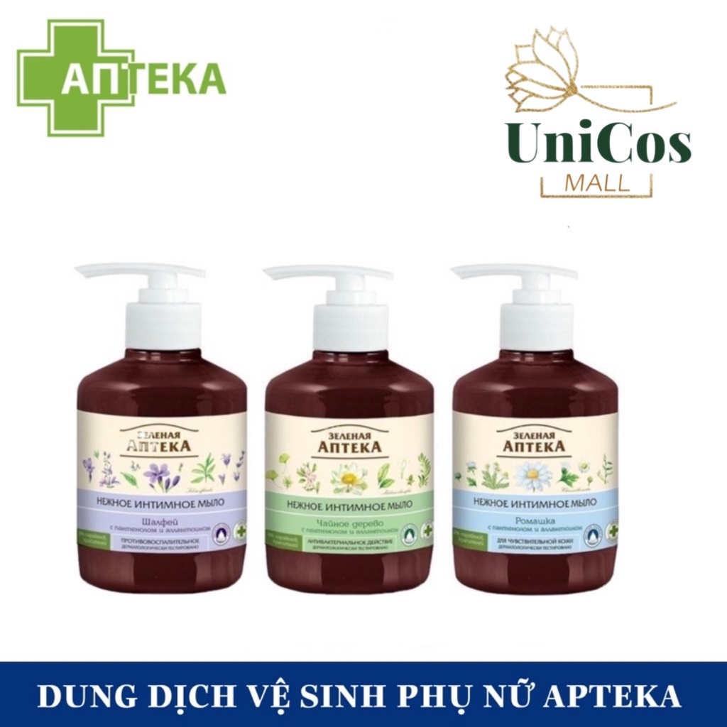 Apteka Gel Vệ Sinh Phụ Nữ - Gel Anteka Dung Dịch Vệ Sinh Dạng Gel  370ml