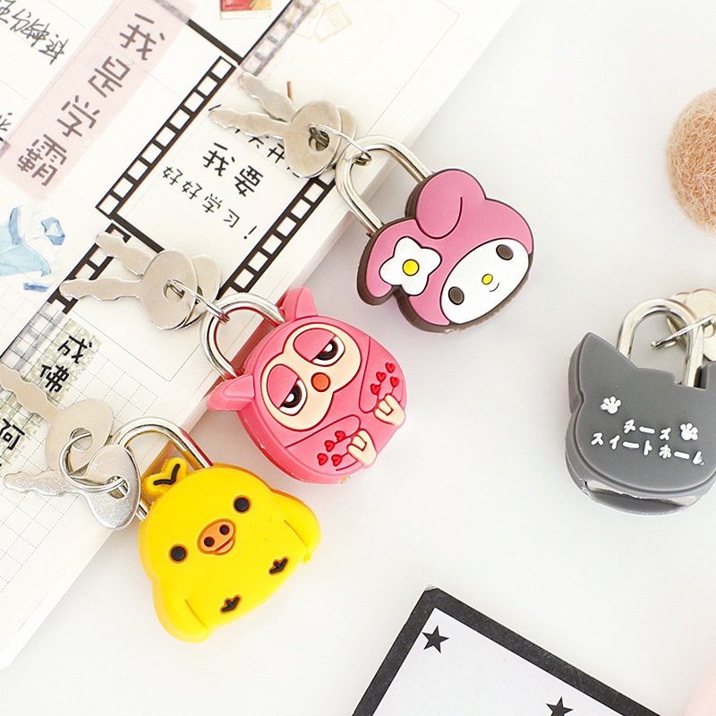 Ổ khóa mini hình thú cute dùng cho vali cặp sách