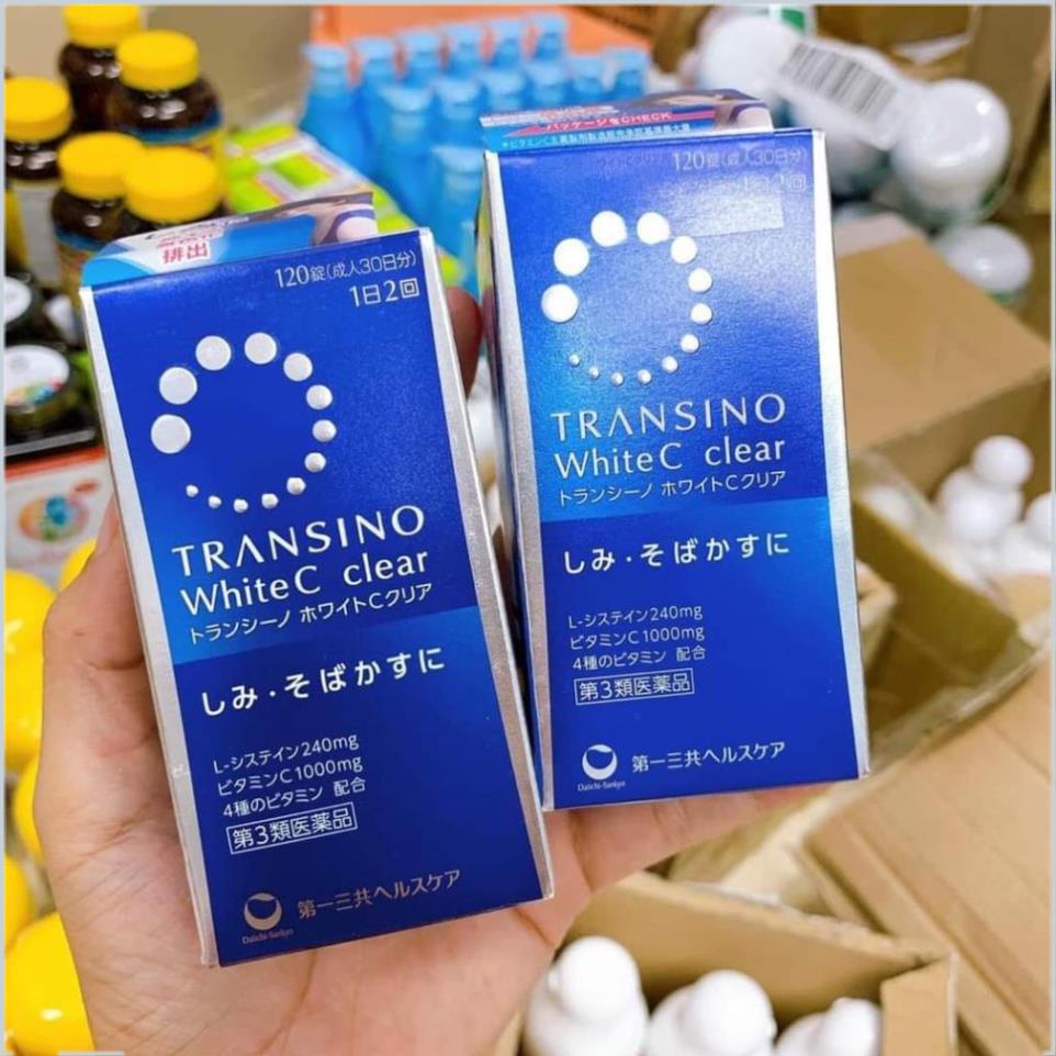 Viên Uống Trắng Da Transino White C Clear Nhật Bản Transino 120 viên