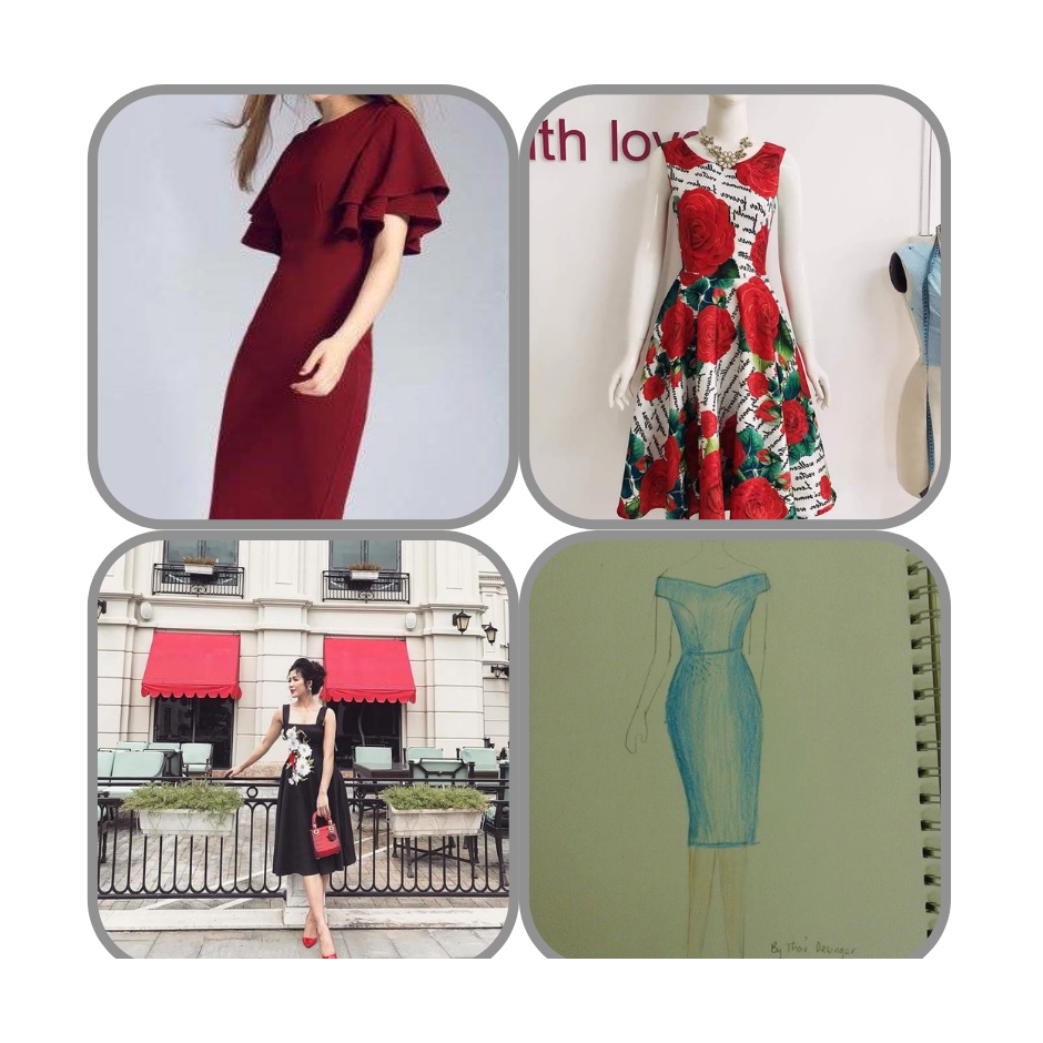 RẬP GIẤY LẮP GHÉP 30 MẪU ĐẦM CẢ XÒE VÀ ÔM BODY