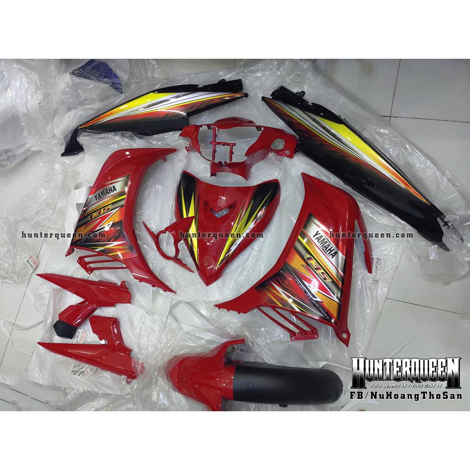 Tem rời Exciter 2011 đỏ đen - chất liệu candy cao cấp - Tùy chỉnh theo yêu cầu - Tem chế Exciter 135 chất lượng cao