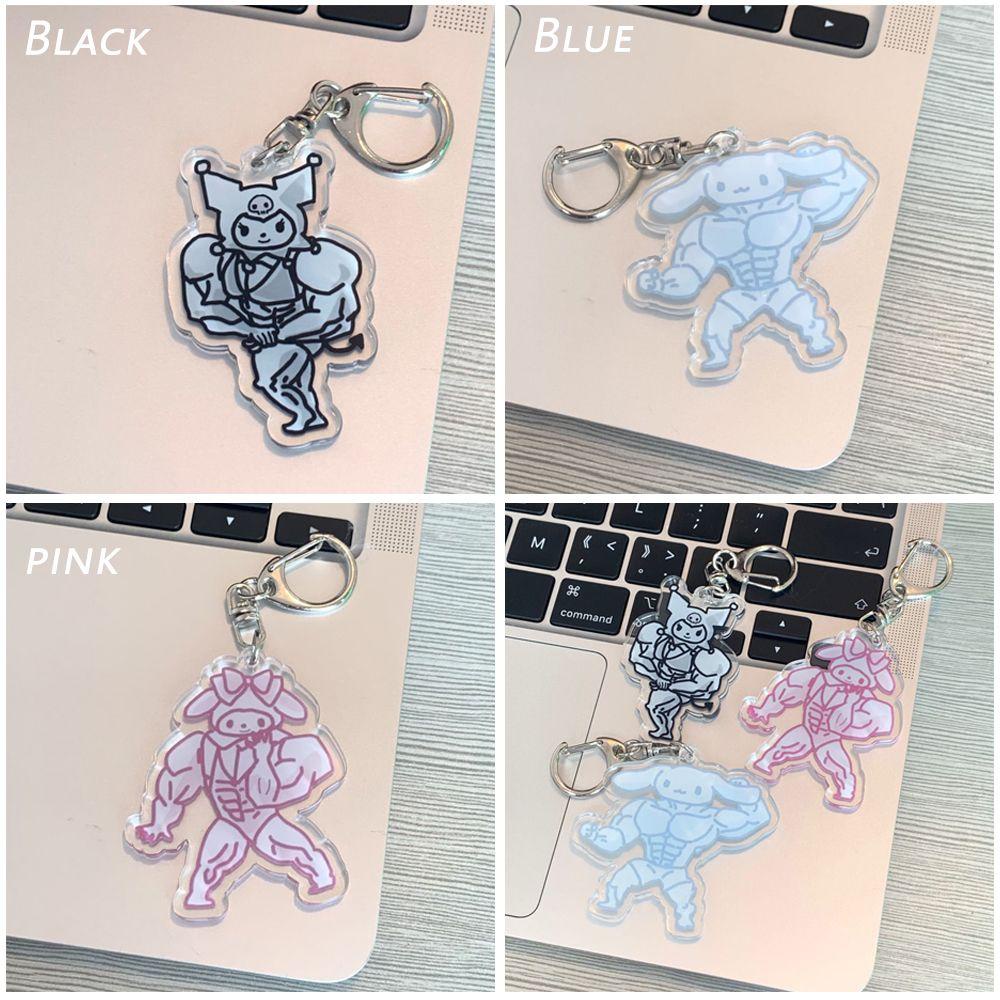 Muscle Keychain Kuromi Anime Bag Pendant Gift New Melody Toy Figures