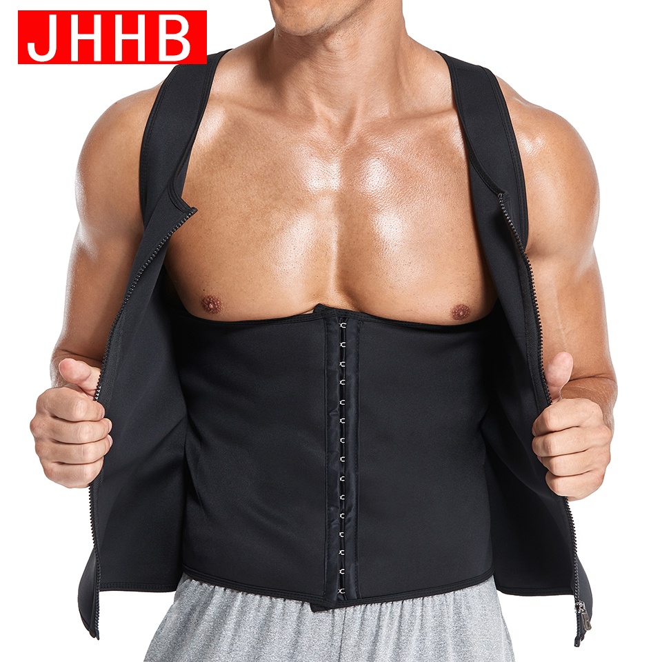 Áo Định Hình Cơ Thể Bằng Cao Su Tổng Hợp Có Khóa Kéo Dành Cho Nam