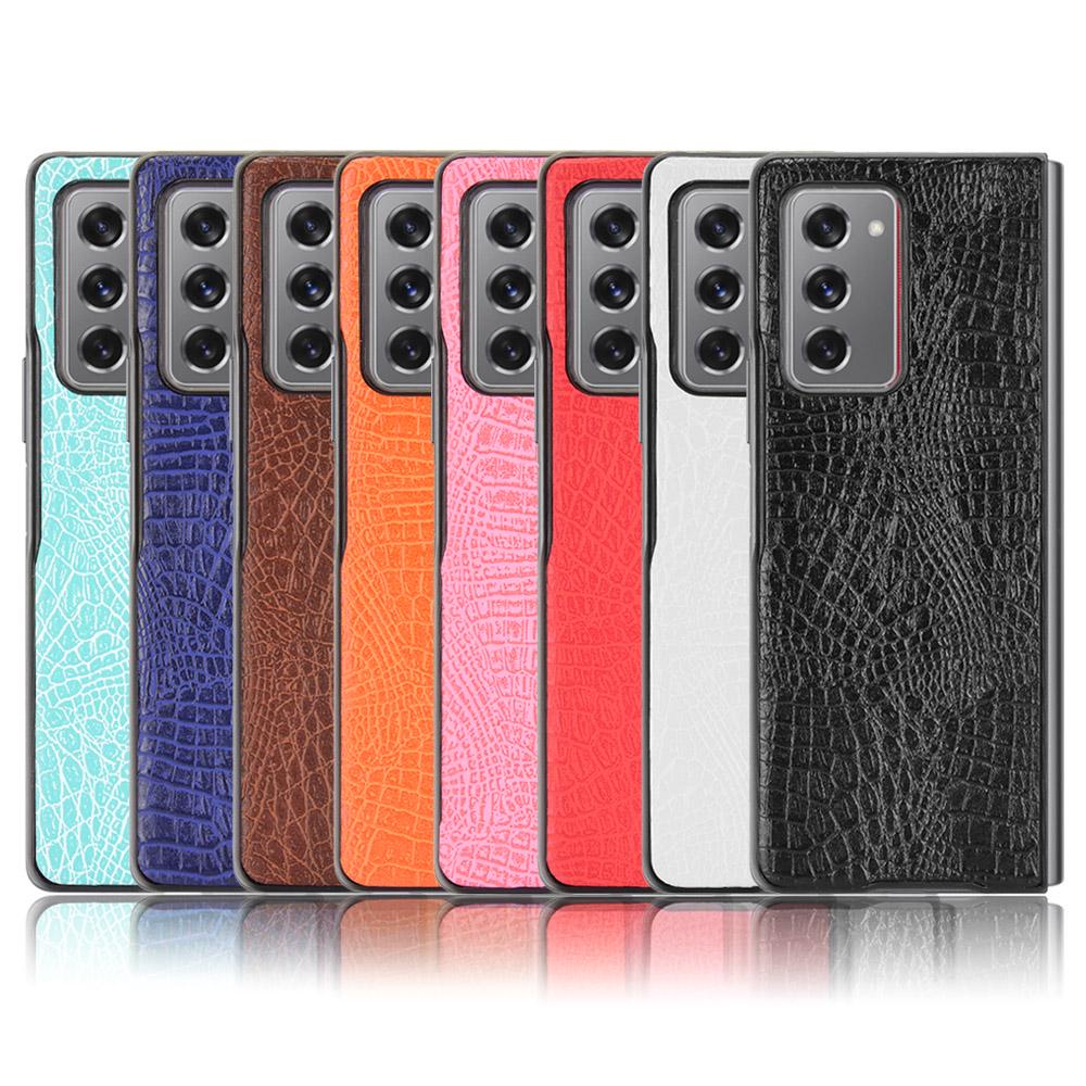 Ốp Da Phong Cách Cá Sấu Cho Samsung Galaxy Z Fold 2 Fold2 Vỏ Túi Điện Thoại Di Động Chống Trơn Trượt