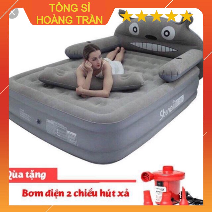 giường hơi hình thú cao cấp 3 tầng ( tặng kèm bơm và phụ kiện )