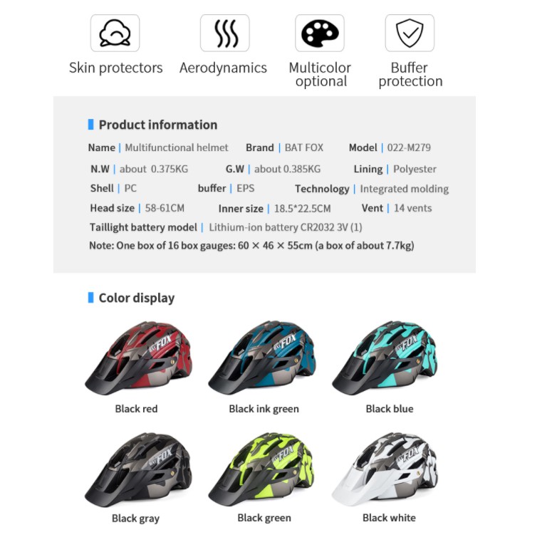 Mũ Bảo Hiểm Xe Đạp Kèm Đèn Đuôi Xe DH AM casco ciclismo bicicleta
