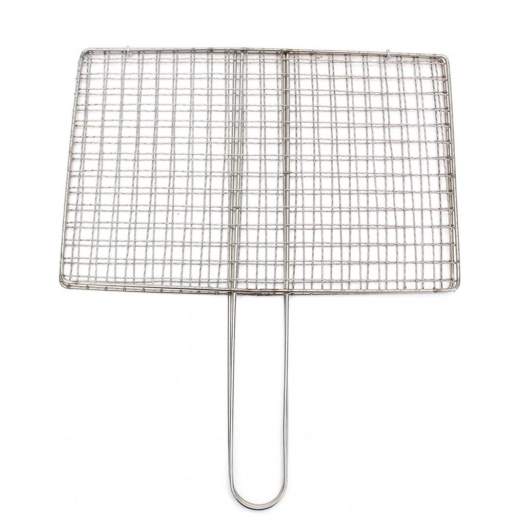 Vỉ nướng thịt kẹp dùng nướng thịt chả cá than hoa bbq inox 304 cao cấp không gỉ