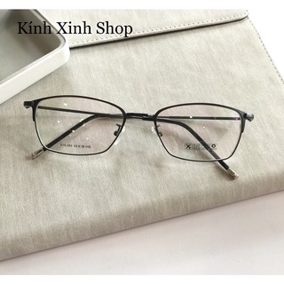 Kính gọng nam nữ mắt vuông nhỏ hàn quốc kim loại - g1003