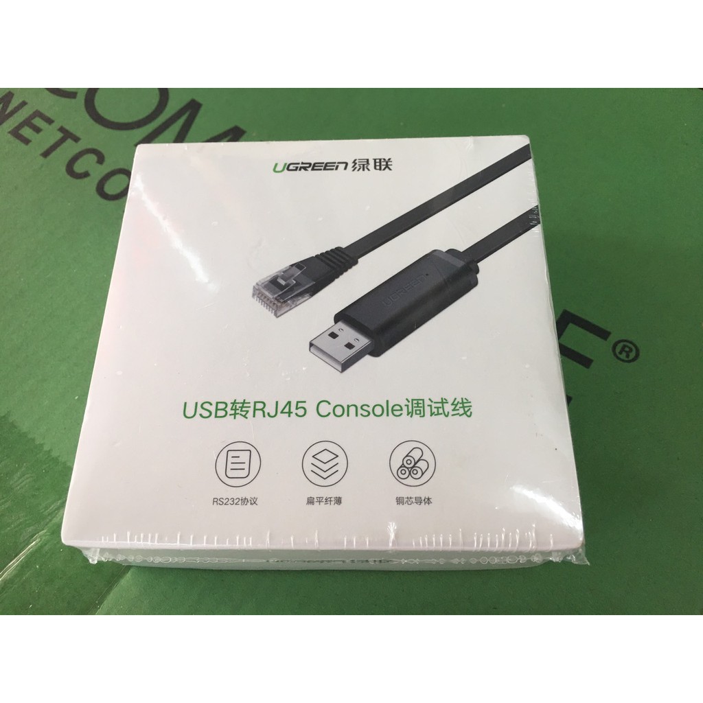 Cáp dữ liệu USB console sang RJ45 truyền dữ liệu giữa máy tính dài 1.5M Ugreen (50773)