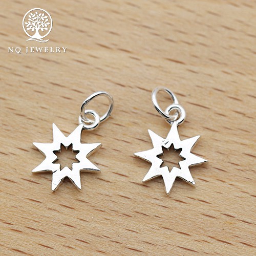Charm bạc hình sao 8 cánh treo - NQ Jewelry