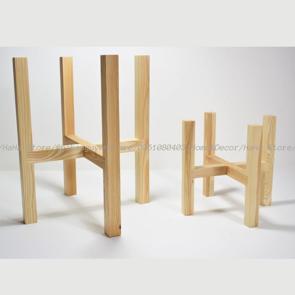Chân Gỗ Đặt Chậu cây - Kệ Gỗ Để Chậu Hoa CCG01