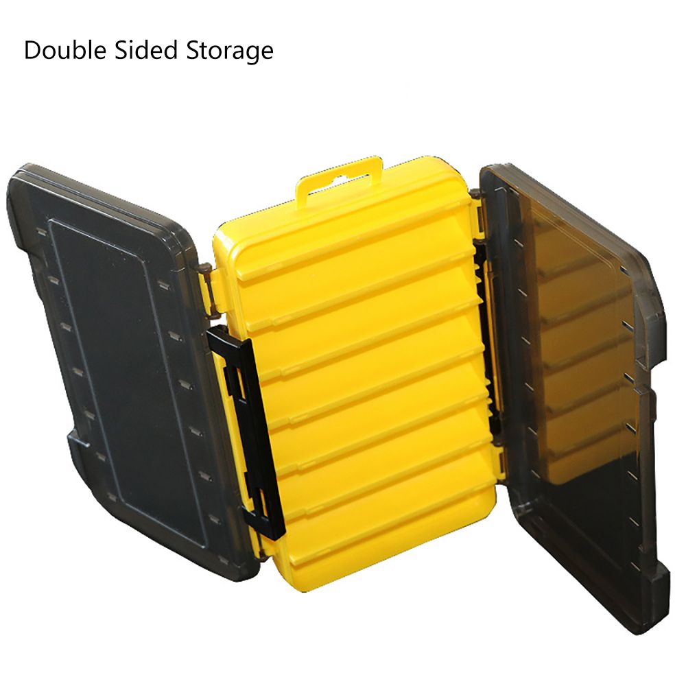 MUVAKO Hộp Đựng Mồi Câu Cá Hai Mặt 12 Ngăn Chống Thấm Nước Chất Lượng Cao