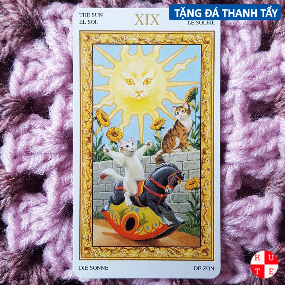 Bài Tarot Of White Cats 78 Lá Bài Tặng File Tiếng Anh Và Đá Thanh Tẩy C226