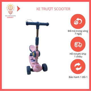 Xe Trượt Scooter Cho Bé Có Ghế Ngồi Cao Cấp, Có Phát Sáng Cho Bé