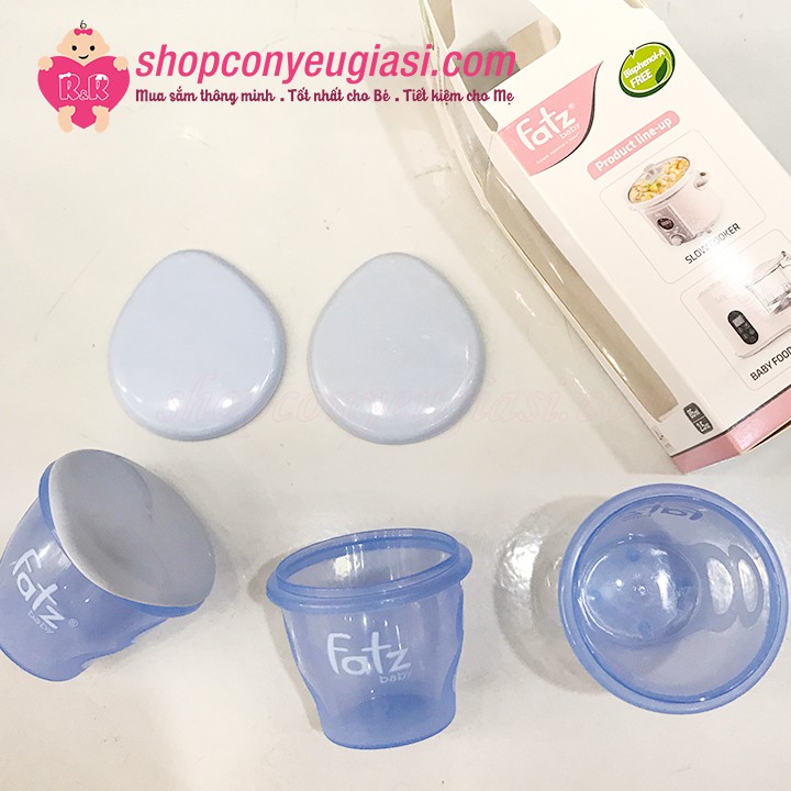 Bộ 3 Cốc Trữ Thức Ăn Dặm Fatzbaby FB0010N 85ml/Cốc