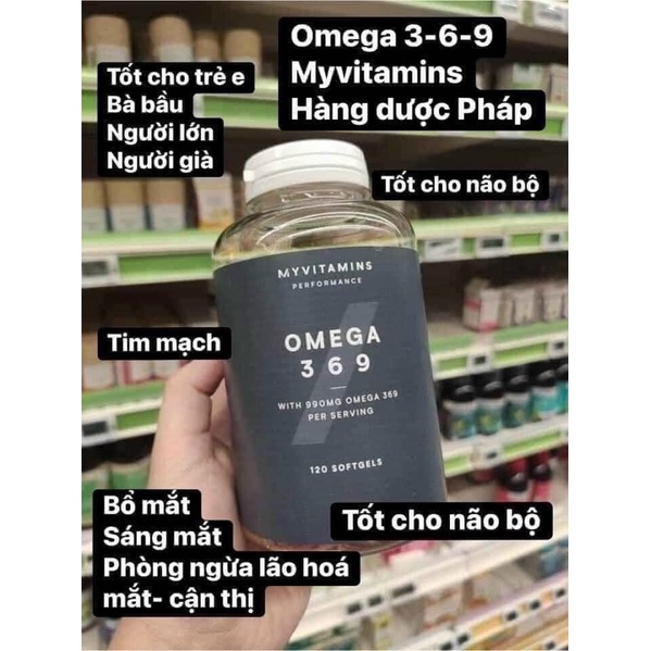 Viên Uống Bổ Sung OMEGA 3 6 9 Myvitamin 120viên Date 1/2026