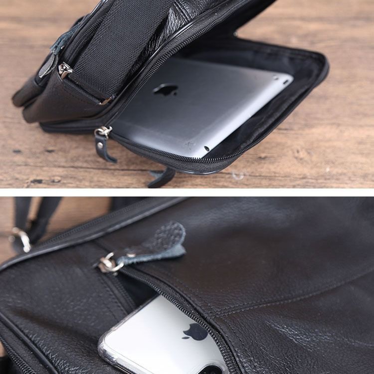 Túi da bò đeo chéo nhiều ngăn sức chứa lớn phong cách doanh nhân cho nam | BigBuy360 - bigbuy360.vn