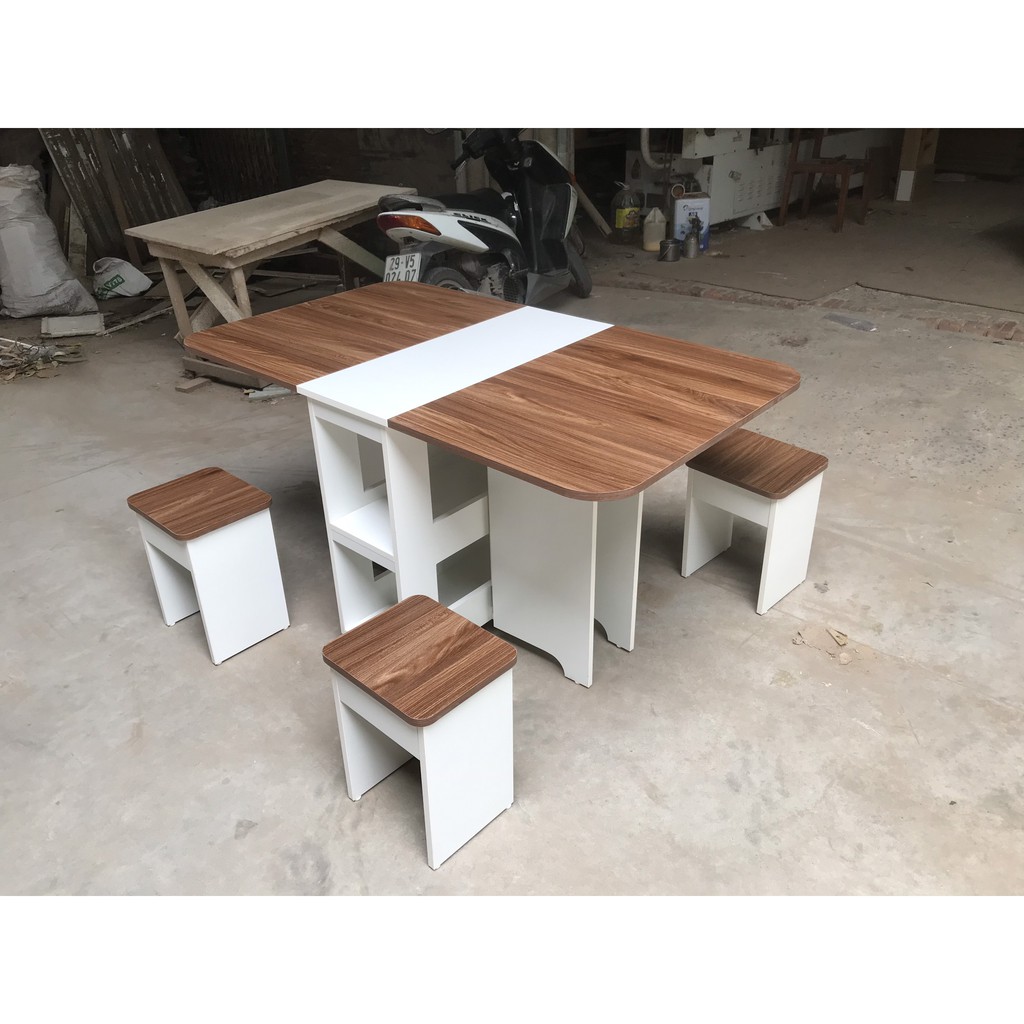 BÀN ĂN THÔNG MINH GỒM 4 GHẾ NHÉT GỌN BÊN TRONG | BigBuy360 - bigbuy360.vn