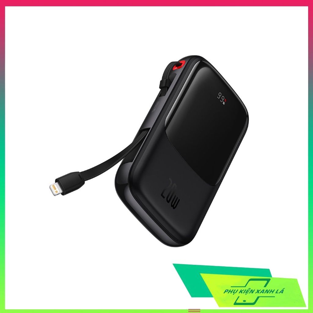 Pin dự phòng tích hợp cáp sạc Baseus Qpow Pro Digital Display Fast Charge Power Bank 10000mAh 20W