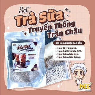 Set nguyên liệu trà sữa truyền thống trân châu (25-30 ly). Trà Sữa NEE Milktea.