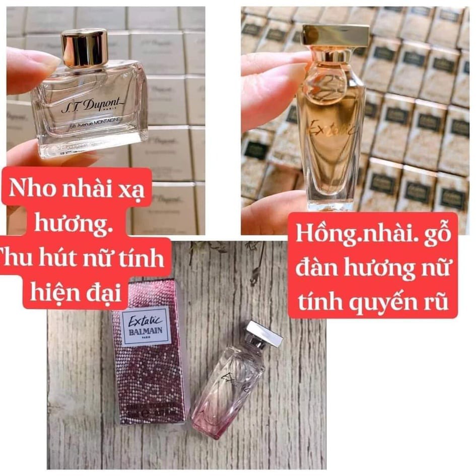 [Liên hệ trước khi đặt] Set nước hoa 4 chai 5ml (Extatic Balmain, Baalmain Extatic EDP, Duupont 58 Avenue Montaigne) | BigBuy360 - bigbuy360.vn