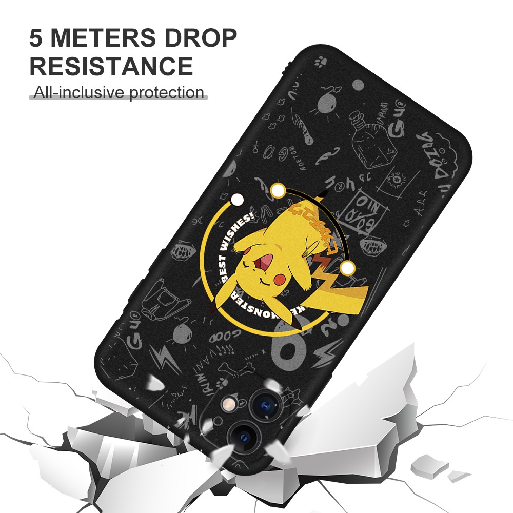 Ốp điện thoại M022 Pikachu thích hợp cho IPHONE 13 12 11 PRO MAX 12 MINI XS MAX XR X XS 6/7/8PLUS 6SPLUS 4 5 6 7