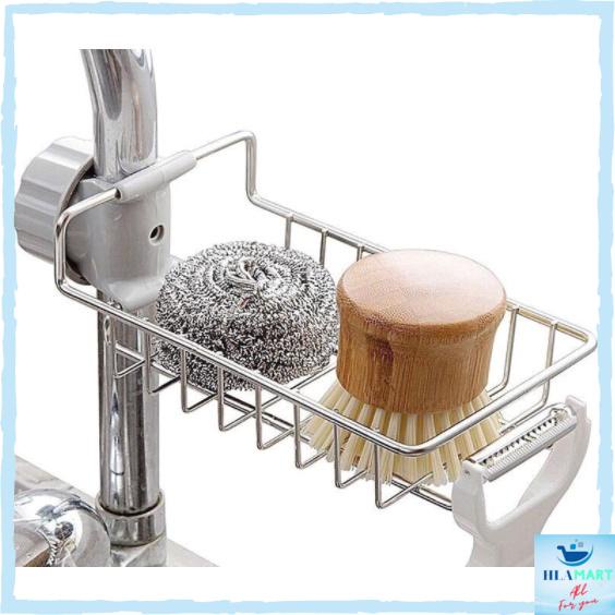 Kệ Đựng Đồ Rửa Chén Gắn Vòi Tiện Lợi - Kệ gắn vòi bồn rửa bát inox cao cấp
