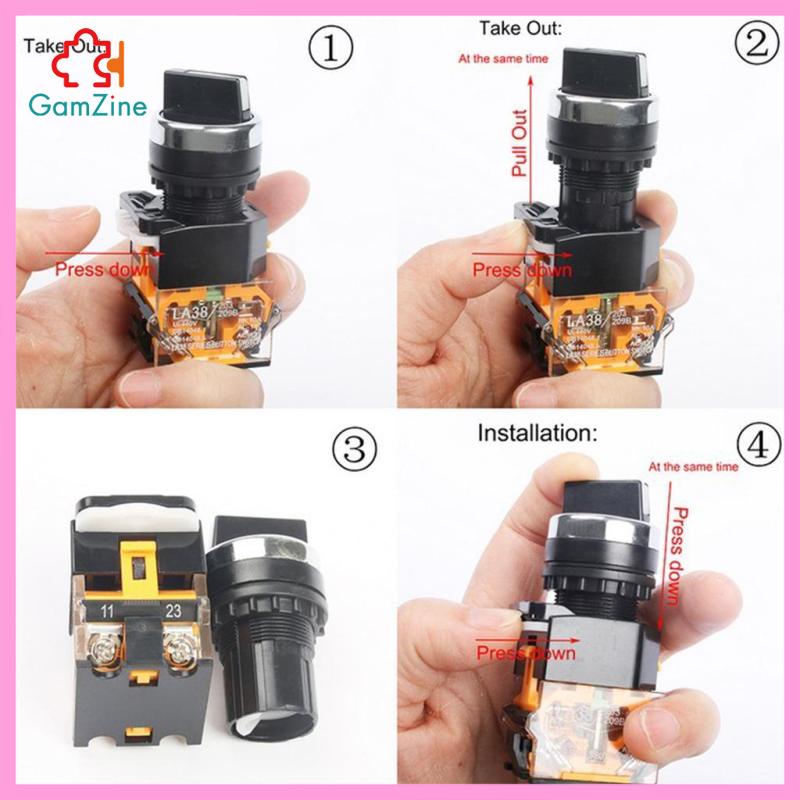 Công Tắc Xoay Chốt 2 Vị Trí 22mm lzdxwcke2
