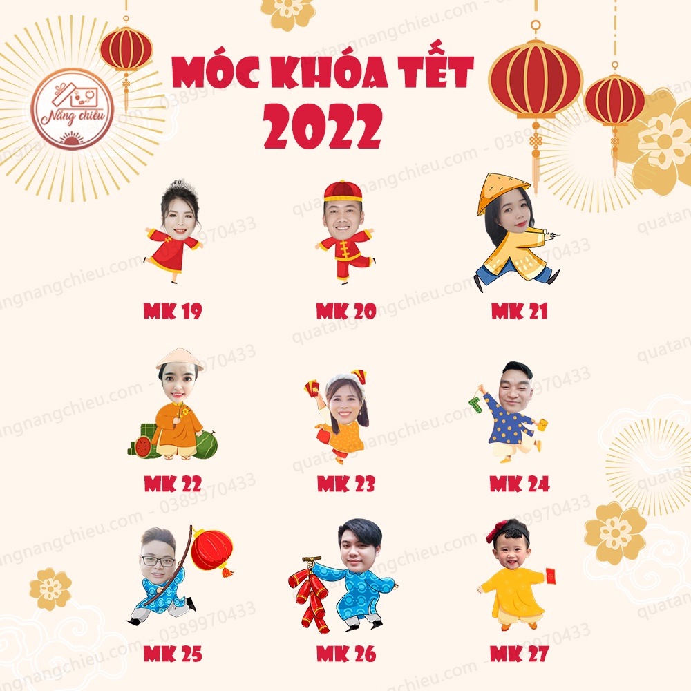 Móc khóa làm quà tặng tết 2022 ý nghĩa, treo xe, treo balo, làm quà tặng ý nghĩa dịp xuân 2022