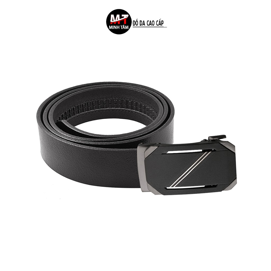 Thắt lưng nam Minh Tâm da bò , khóa kim loại kiểu tự động MT491-02H