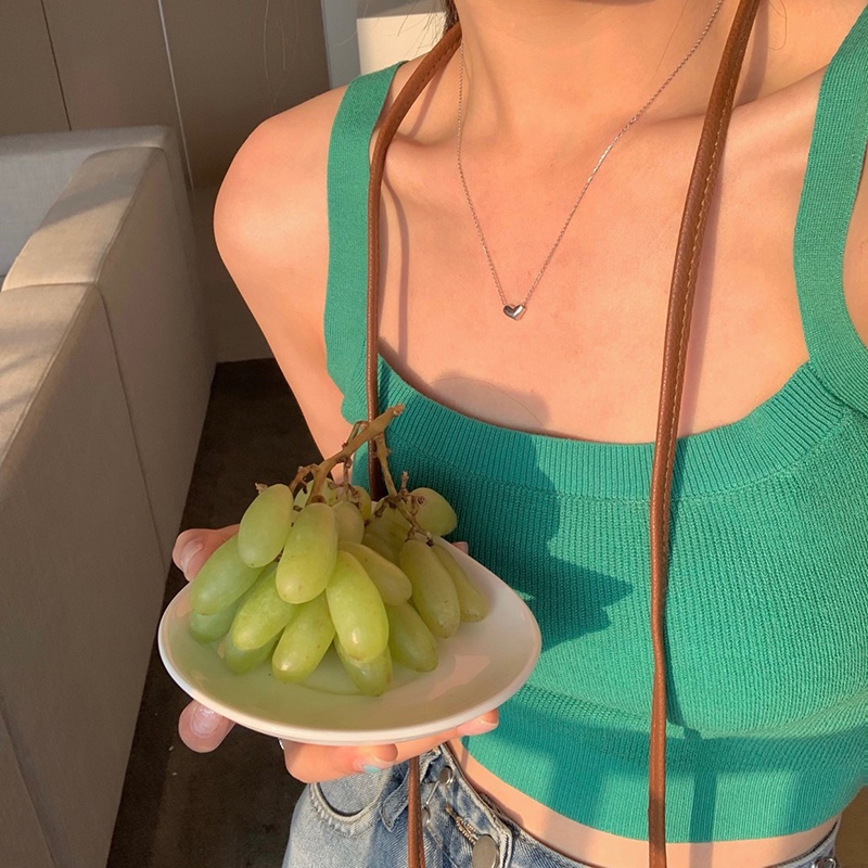 Dây chuyền 19A1168 bạc mặt hình trái tim độc đáo sang trọng thời trang tinh tế nhẹ nhàng dễ phối đồ đơn giản