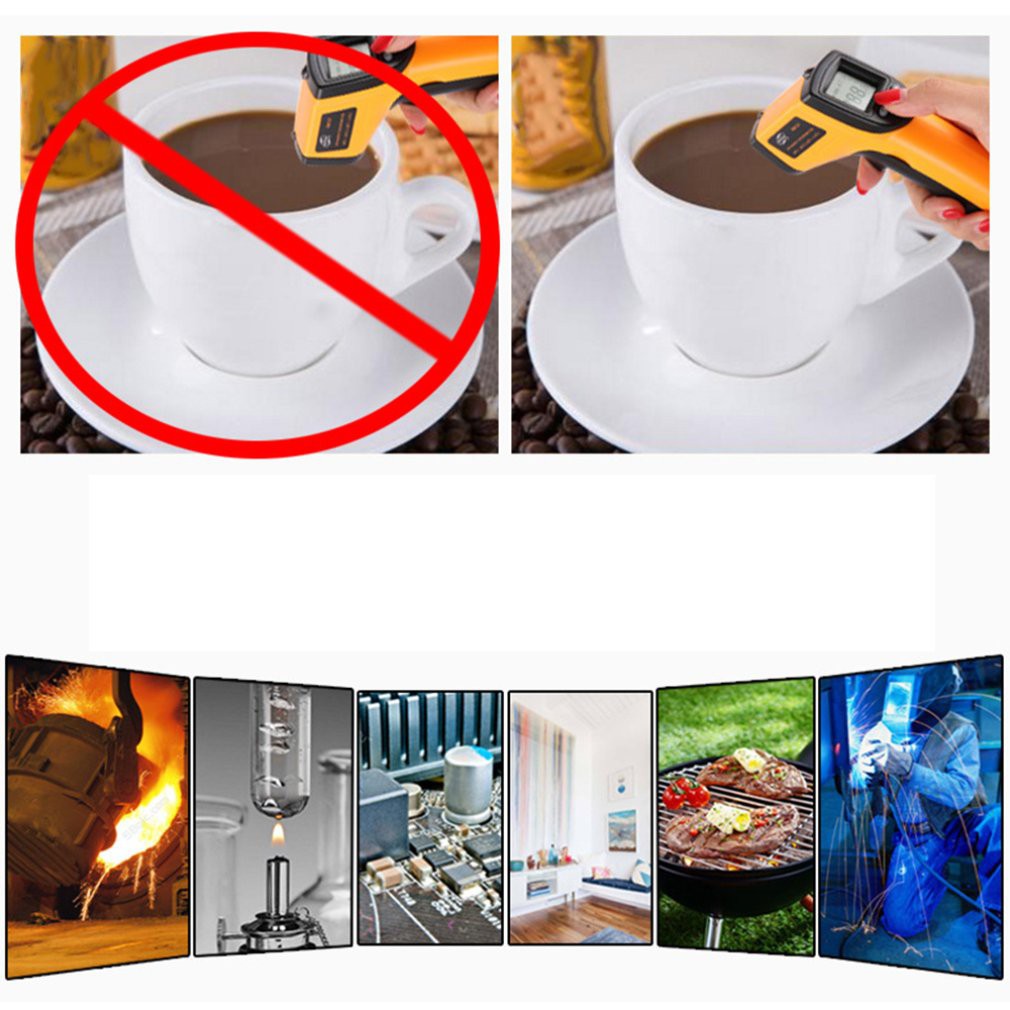 Nhiệt Kế Kỹ Thuật Số Hồng Ngoại GM320 Đo Nhiệt Độ Không Tiếp Xúc Từ -50 ~ 380 Độ Trong Công Nghiệp