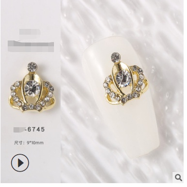 Charm vương miện trang trí nail