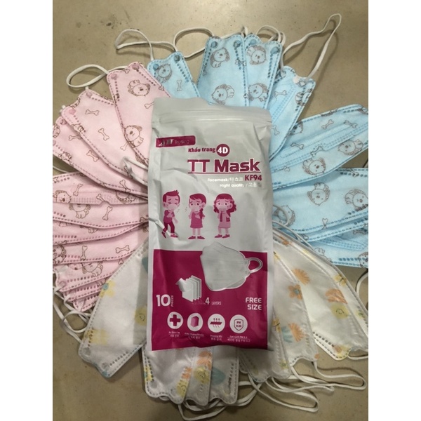 Khẩu Trang Trẻ Em KF94 Gói 10 Cái