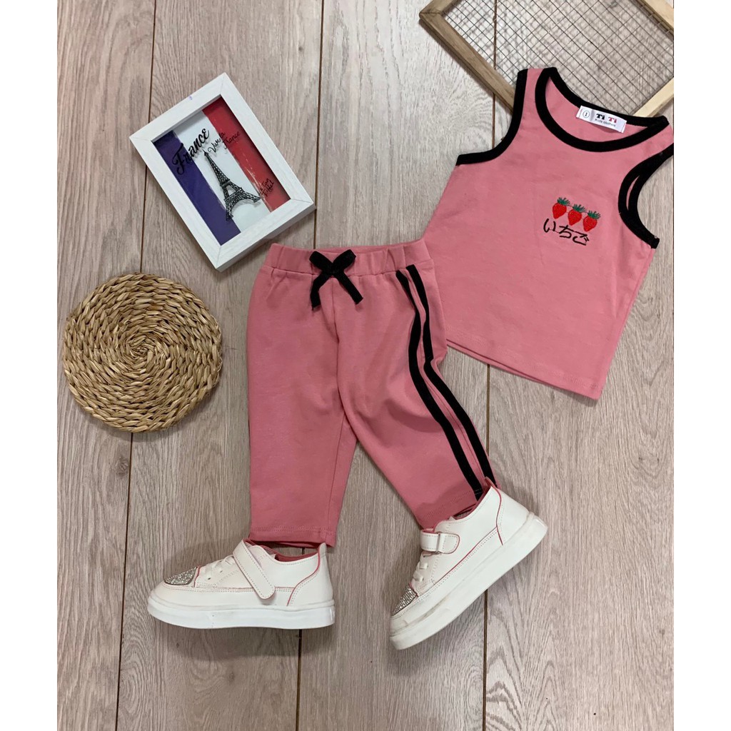 SET TRÁI DÂU CHO BÉ IU - COTTON 100% -SÉT CHO BÉ MÙA HÈ