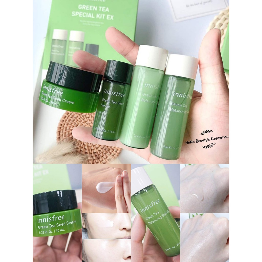 [New 2020] - Set Mini Dưỡng Da Trà Xanh Innisfree Green Tea Special Kit EX