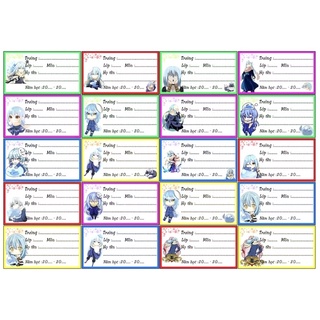nhãn vở Rimuru 20 nhãn khác nhau/ nhãn dán Rimuru Tempest Tensei shitara slime datta ken