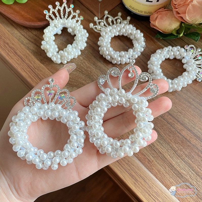 Dây Buộc Tóc Hình Vương Miện Xinh Xắn Cho Bé Gái