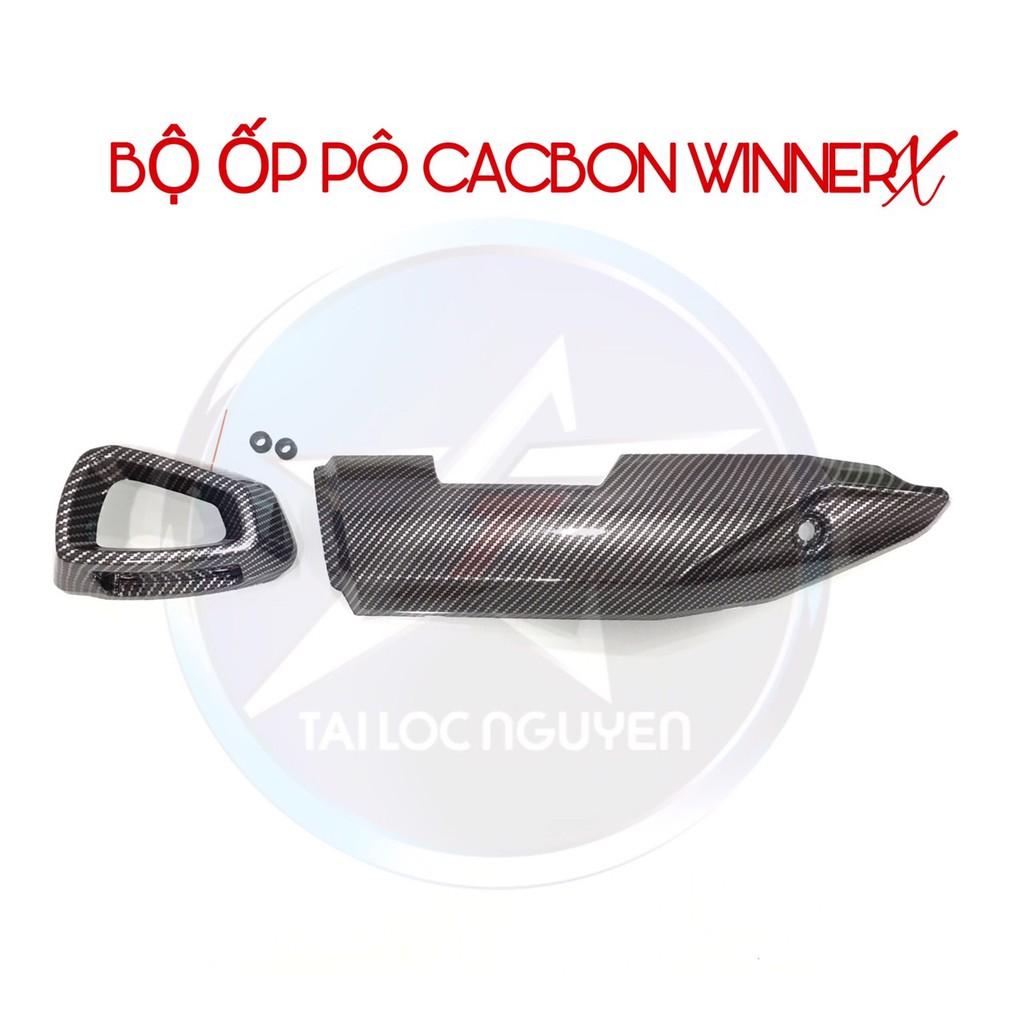 BỘ ỐP PÔ + CHỤP PÔ CACBON CHO HONDA WINNER X