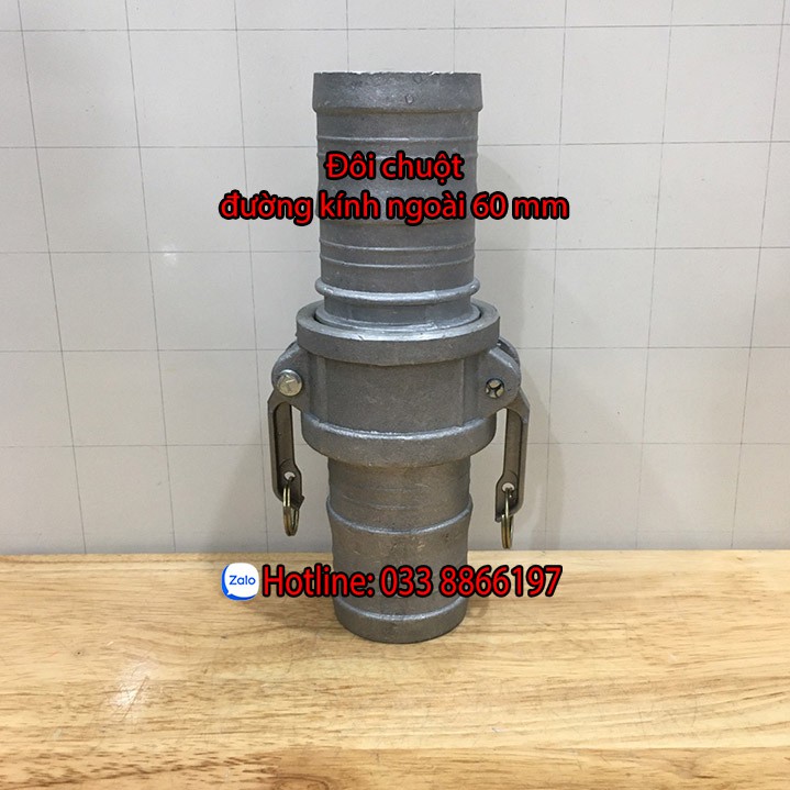Bộ khớp nối nhanh đuôi chuột phi 60 chuyên dùng trong xăng dầu